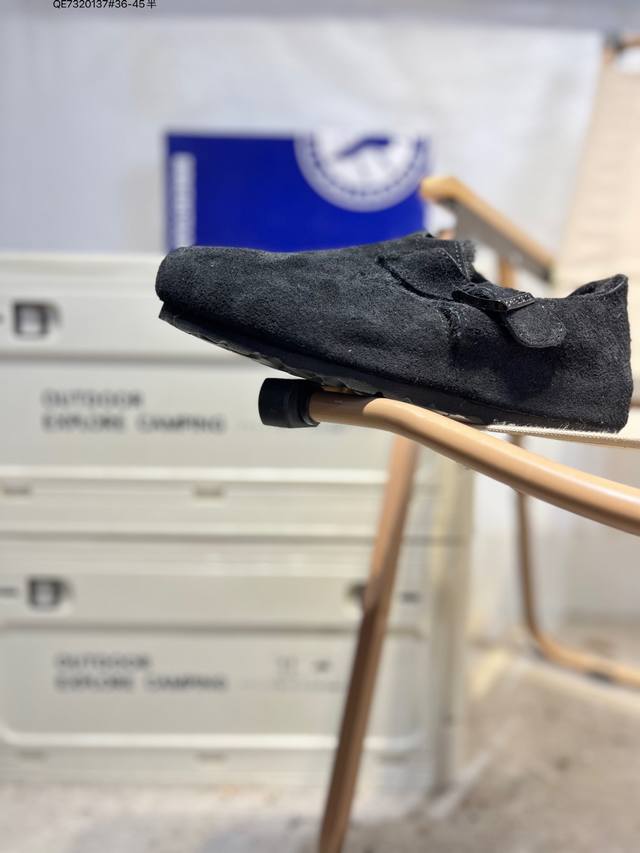 加毛款 #升级原楦开发版型#采用头层磨砂小牛皮里衬鞋面材质#中底鞋床搭载波状外形缓震软木橡胶#外置Eva轻量片装外底舒适又时髦,潮人都在穿德国百年知名鞋履品牌