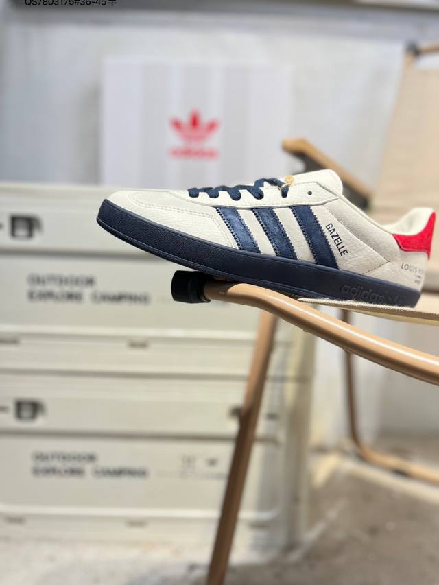 内嵌环保海玻璃鞋垫#外置防滑耐磨Rb橡胶大底复古设计与现代简约的融合，再度携手洛杉矶时尚生活品牌 Lv X Adidas Originals Handball