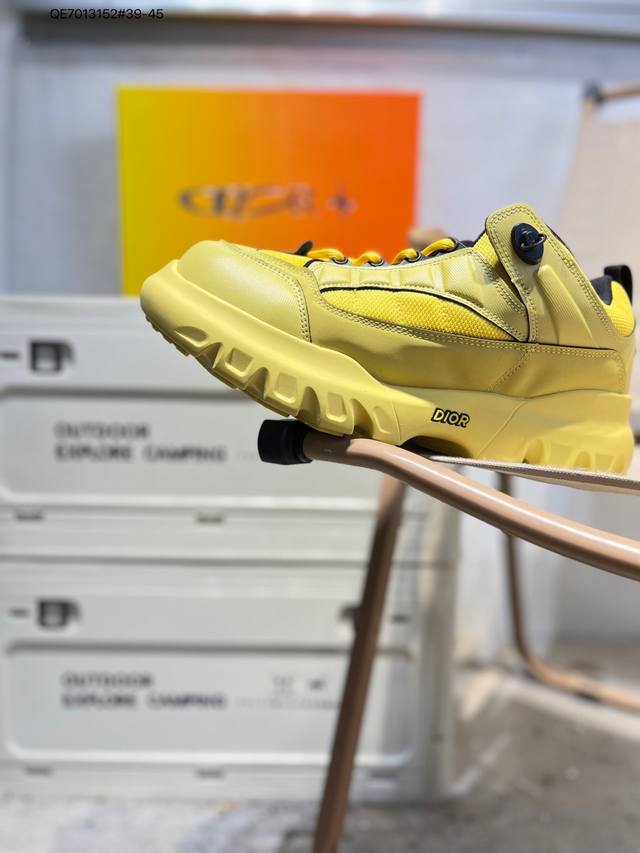 Dior迪奥B30网眼织物厚底系带休闲低帮运动鞋男女同款老爹鞋Qe7013152#39-45