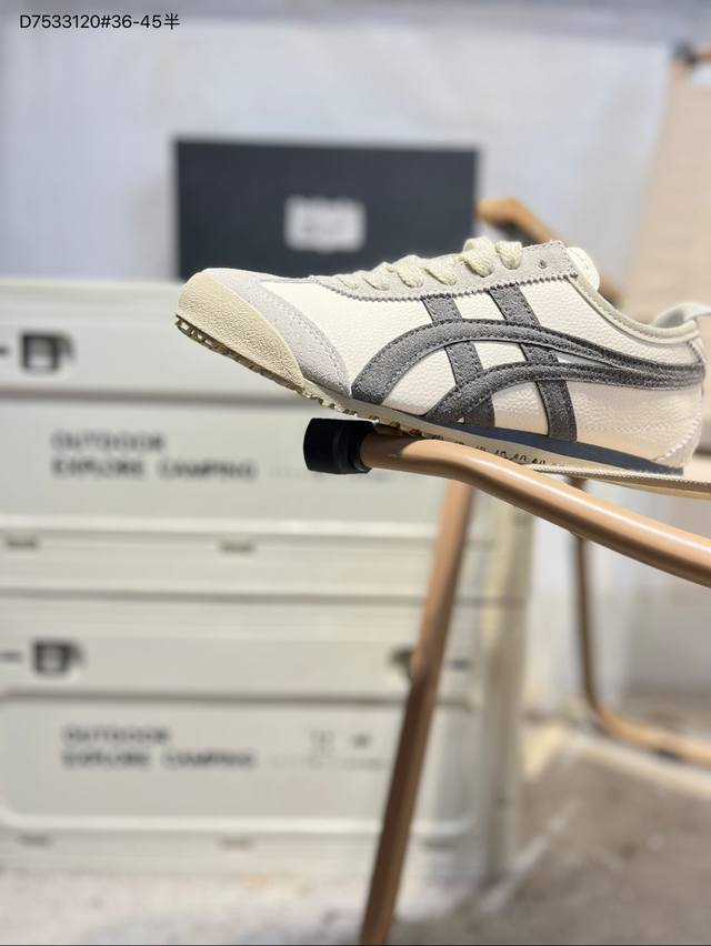 Onitsuka Tiger Mexico 66 鬼冢虎 墨西哥升级版系列低帮复古经典虎爪百搭休闲皮革慢跑鞋 D7533120#36-45半