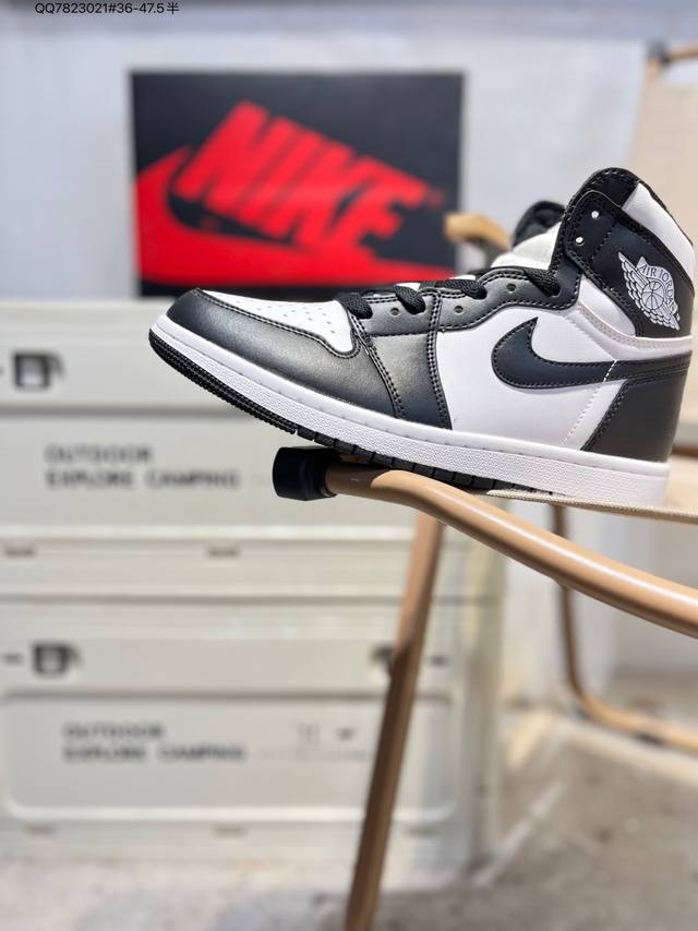 双十一头层皮福利特价 Air Jordan 1 Retor Aj1经典复古高帮百搭文化篮球鞋 采用软质纳帕头层皮革鞋面#原厂立体填充鞋舌海绵#中底注胶孔及缜密中