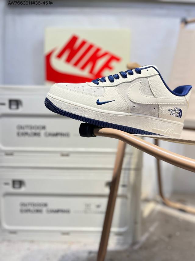 北面 X Nk Air Force 1'07 Low 空军一号低帮休闲板鞋 #定制皮料 原楦原纸板 纯正空军版型 高清洁度 内置全掌气垫Df0188 Aw766
