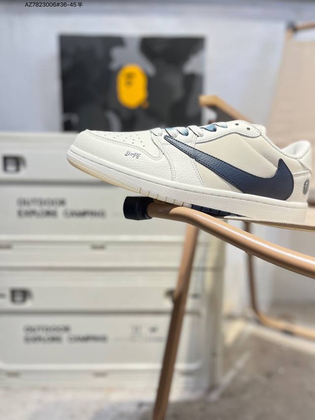 公司级头层皮猿人头 X 乔丹Air Jordan 1 Low Aj1低帮系列篮球鞋 官方同步配色 原装级产物 #拒绝公底 立体鞋型 细节完美 高清洁度Dm786