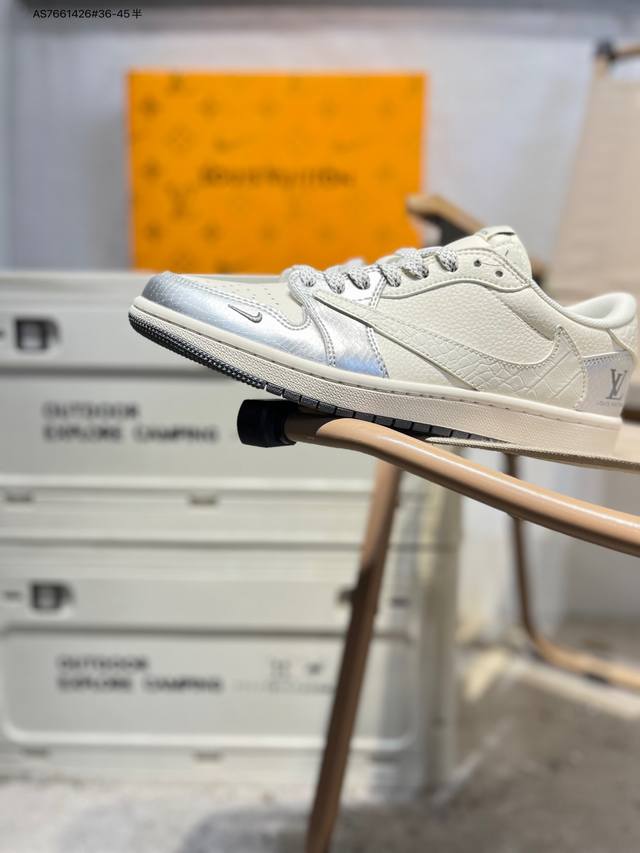 Lv X 乔丹Air Jordan 1 Low Aj1低帮系列篮球鞋 官方同步配色 原装级产物 #拒绝公底 立体鞋型 细节完美 高清洁度Xs7089 As766
