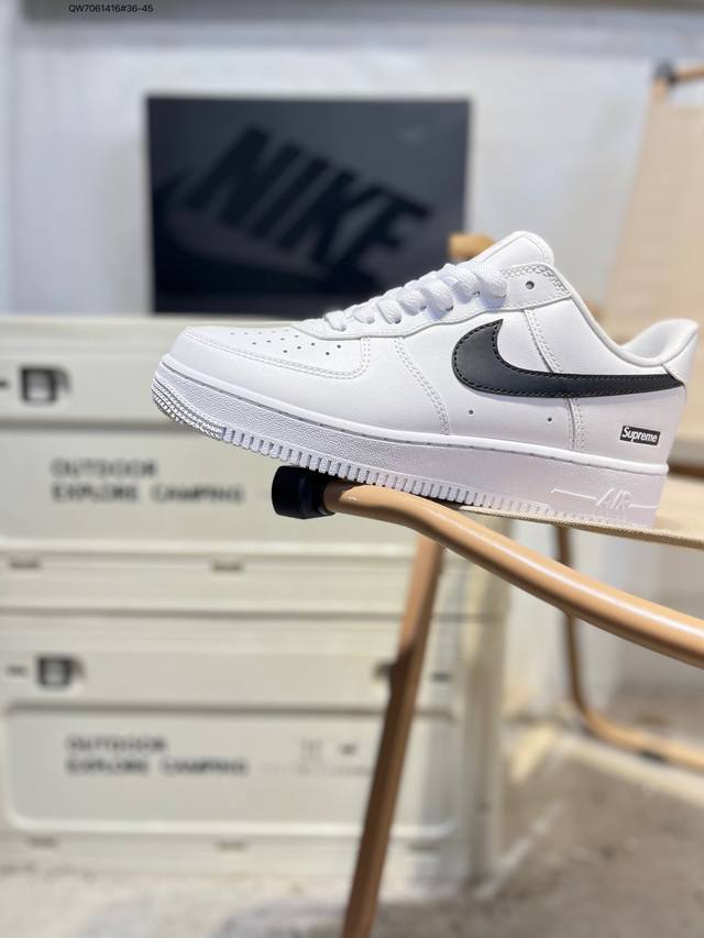 Supreme X Nk Air Force 1'07 Low 空军一号低帮休闲板鞋 #定制皮料 原楦原纸板 纯正空军版型 高清洁度 内置全掌气垫Cu9225