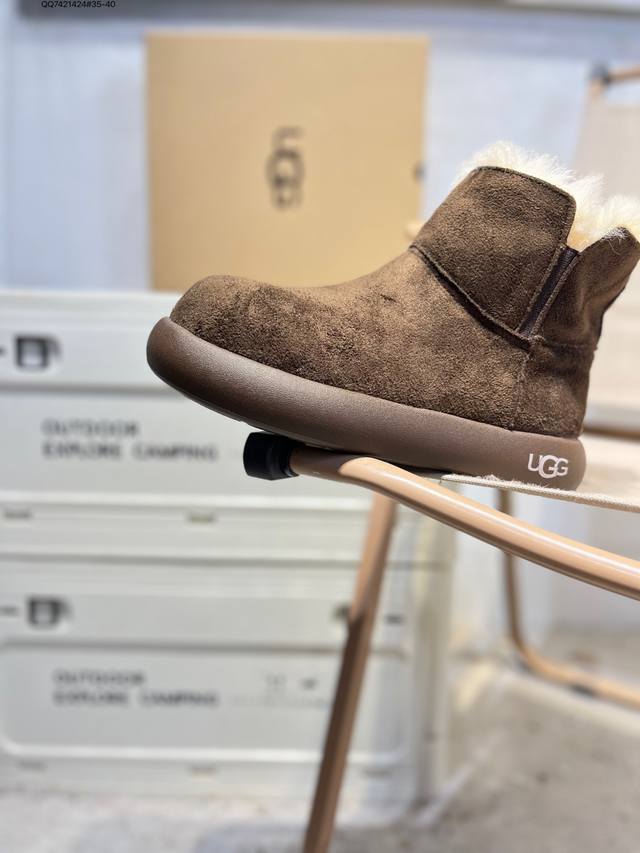Ugg 雪地靴 防水麂绒皮革鞋面 美国轻奢品牌Ugg W Neuel尼瓦尔系列秋冬新款防污系列休闲保暖20251112 Qq7421424#35-40