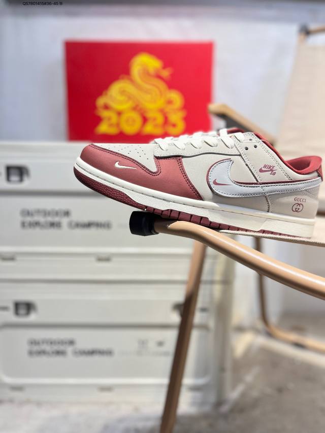 古驰 X Nike Sb Dunk Low 大厂出品 极力推荐 新配色 原装头层材料 独家版型蒸餾加工 帶來的是更好的视觉和脚感体验 大厂纯原品质出货 清洁度