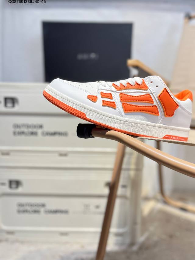 Amiri 埃米尔 Skeleton Low-Skel Top Sneakers 骨骼系列情侣鞋 当潮顶流产品 众星上脚 低帮运动休闲板鞋 正确骨头形状 鞋舌外