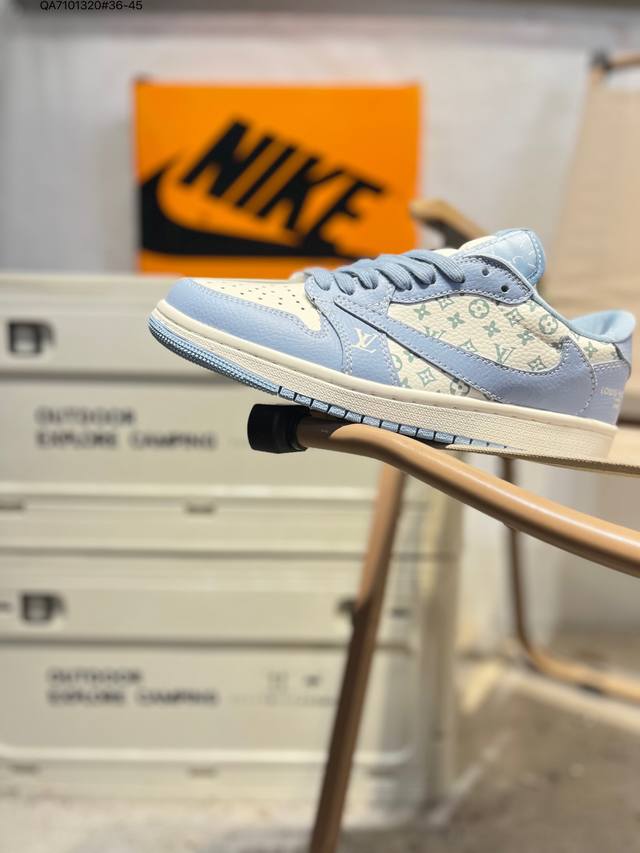 公司级头层皮古驰 X 乔丹Air Jordan 1 Low Aj1低帮系列篮球鞋 官方同步配色 原装级产物 #拒绝公底 立体鞋型 细节完美 高清洁度Jw1188