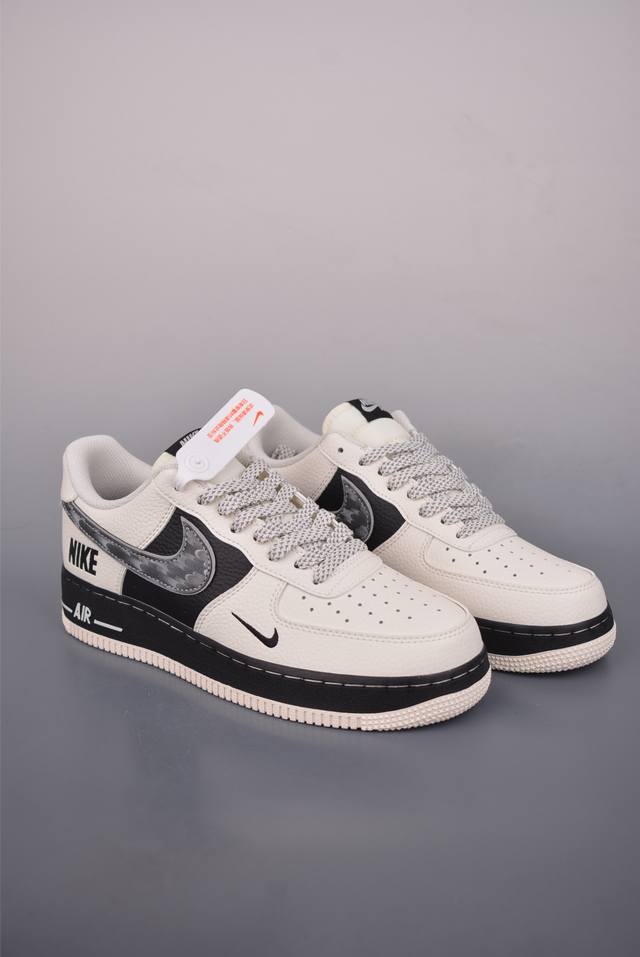 Air Force 1 Low 米黑 原楦头原纸板 打造纯正空军版型 专注外贸渠道 全掌内置蜂窝气垫 原盒配件 原厂中底钢印、拉帮完美 官方货号: Xx3168