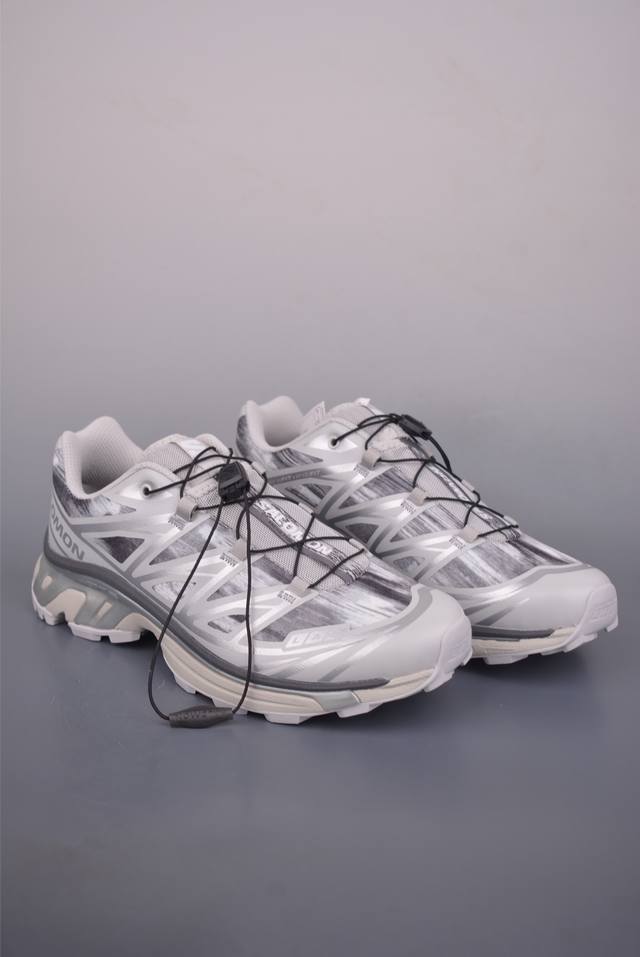 法国户外品牌-萨洛蒙 Salomon Xt-6 Expanse探索者系列 纯原版本 潮流越野机能户外休闲运动跑步鞋 采用透气网布与防护皮革组合鞋面材质 牛角扣系