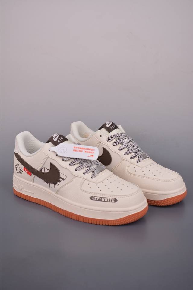 Nike Air Force 1 Low Off联名 原楦头原纸板 打造纯正空军版型 专注外贸渠道 全掌内置蜂窝气垫 原盒配件 原厂中底钢印、拉帮完美 官方货号
