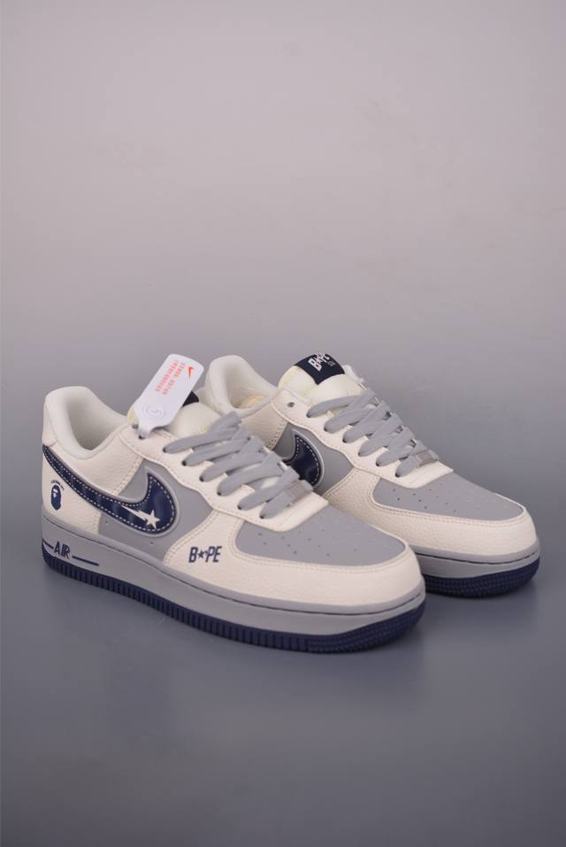 Nike Air Force 1 Low 猿人头联名 原楦头原纸板 打造纯正空军版型 专注外贸渠道 全掌内置蜂窝气垫 原盒配件 原厂中底钢印、拉帮完美 官方货号