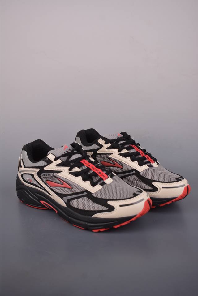 Brooks 布鲁克斯 Staple X Adrenaline Gts 4 超弹轻盈跑步鞋 实拍首发 低帮透气缓震支撑休闲运动慢跑鞋 采用改进工程空气网眼组合热