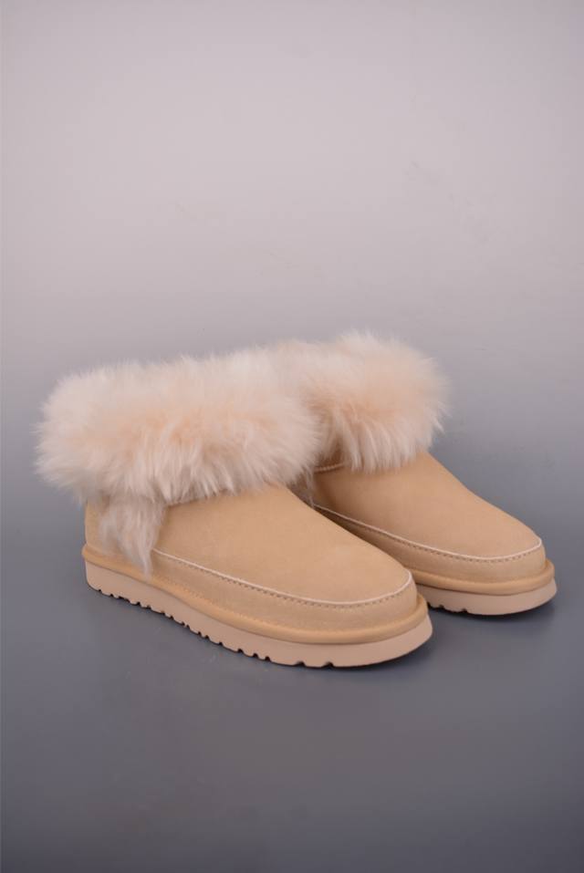 W Classic Ultra Mini Chalet 平台外贸专供 Ugg 新款雪地靴 十年品牌制鞋代工厂p生产线出品 注重每一处细节 隆丰A级真羊皮毛一体