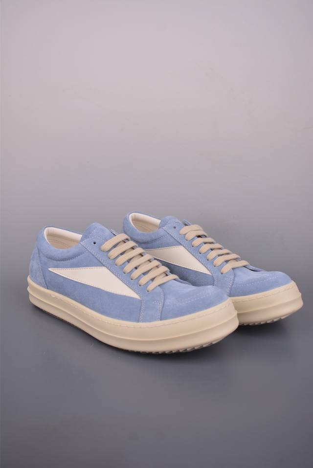 Ro欧文斯Rickowens 主线 经典西瓜头款式“Ro低帮 莞产A级货 进口原料牛皮 鞋头采用原版一致工艺 又翘又歪的效果目前这个技术市面上的任何版本都达不到