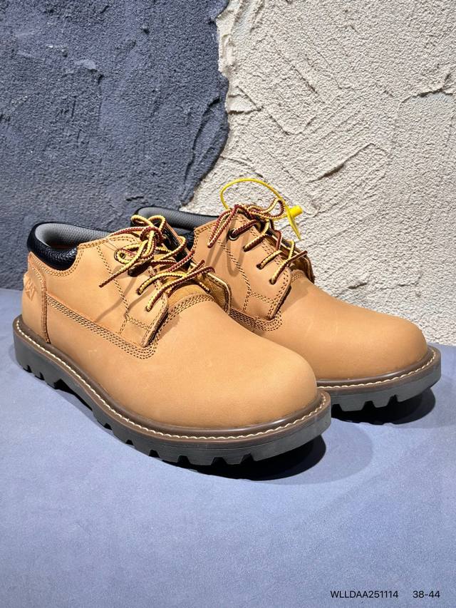 新品上市实拍 Cat纯原 广东大厂 新款 推土机 休闲时尚 男士休闲皮鞋 原单品质真标公司卡特男鞋广东纯原 历年经典热销款 新款头层牛皮耐磨防滑橡胶大底 固特异