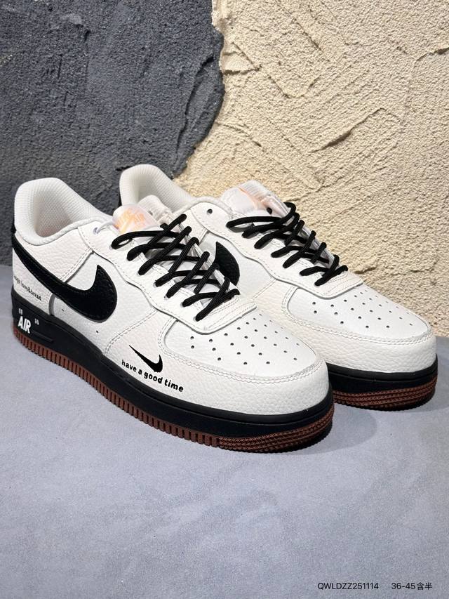 新品上市实拍 Nike Air Force 1'07 Low Lv联名 琥珀棕黄 空军一号低帮休闲板鞋 Lw3378 尺码：36 36.5 37.5 38 38