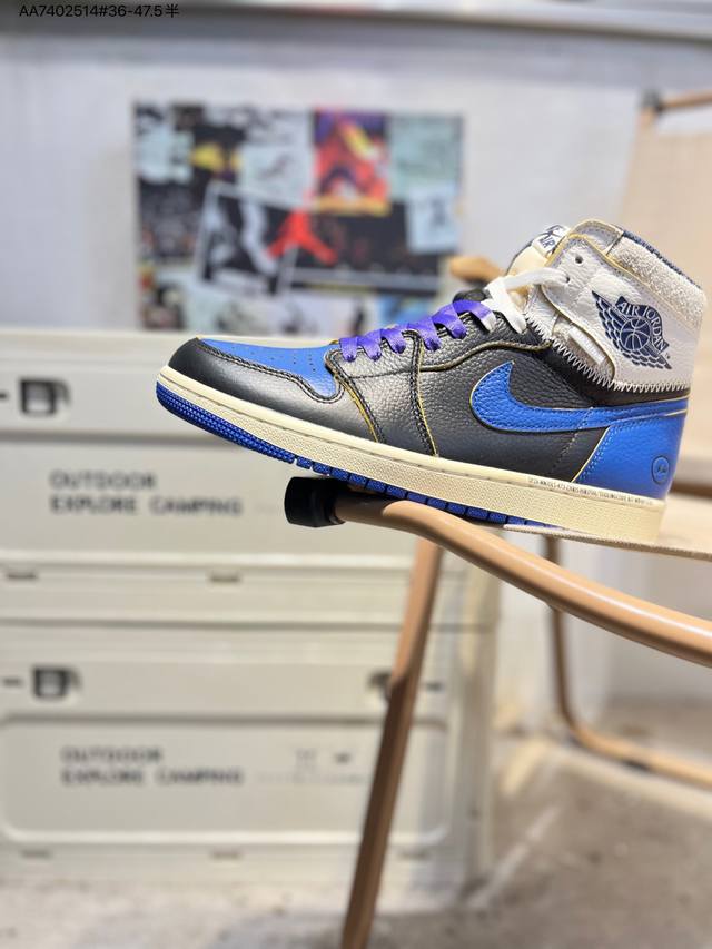 公司级头层皮Air Jordan 1 Retor Aj1经典复古高帮百搭文化篮球鞋 采用软质纳帕头层皮革鞋面#原厂立体填充鞋舌海绵#中底注胶孔及缜密中底拉帮工艺