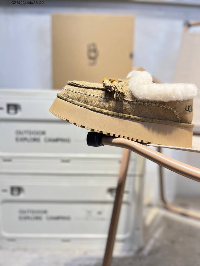 Ugg 雪地靴 防水麂绒皮革鞋面 美国轻奢品牌Ugg W Neuel尼瓦尔系列秋冬新款防污系列休闲保暖20251123 Qz7422444#35-40