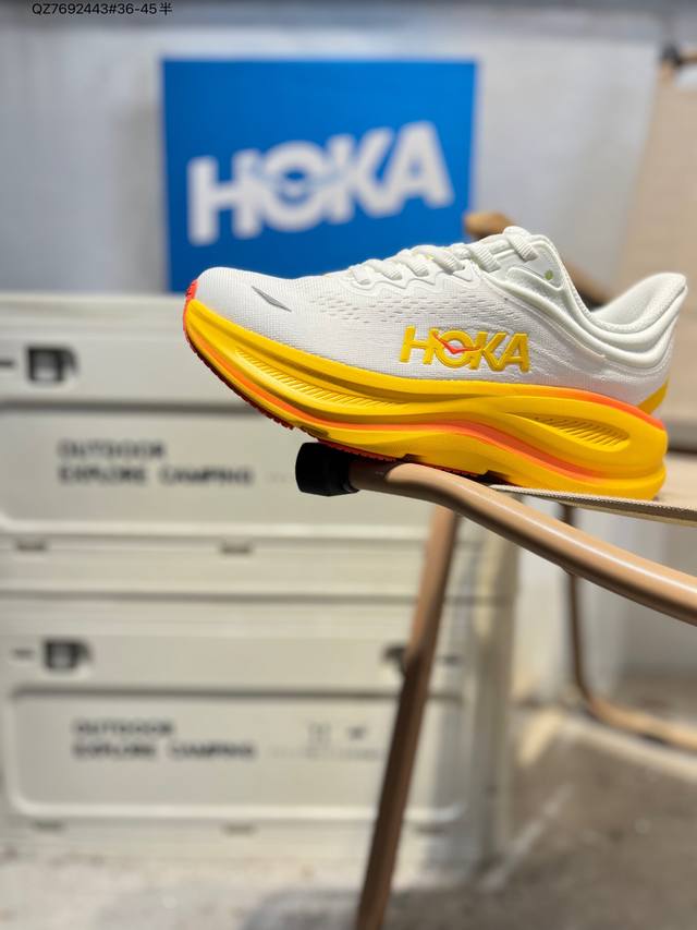 Hoka One One Bondi 9 复古舒适防滑耐磨 低帮 山地户外跑步鞋 货号:1162012 Qz7692443#36-45半