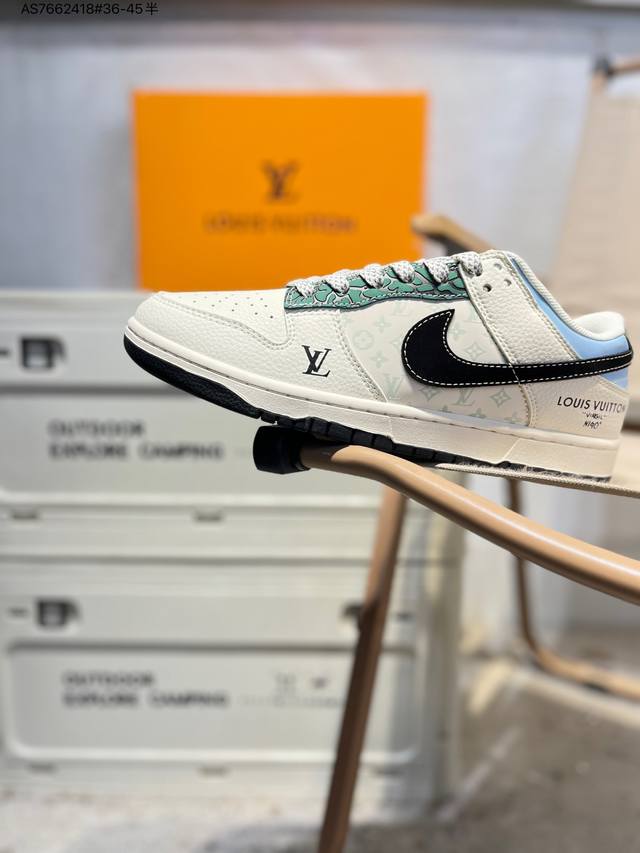 Lv X Nike Sb Dunk Low 大厂出品 极力推荐 新配色 原装头层材料 独家版型蒸餾加工 帶來的是更好的视觉和脚感体验 大厂纯原品质出货 清洁度