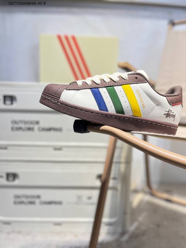 纯原头层皮Adidas Originals Superstar 经典配色 经典贝壳头官网同步 实拍首发渠道正品订单 诠释市场最高工艺水平区别市面普通真标版本，进