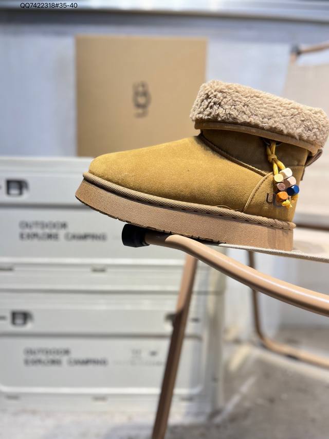 Ugg 雪地靴 防水麂绒皮革鞋面 美国轻奢品牌Ugg W Neuel尼瓦尔系列秋冬新款防污系列休闲保暖20251122 Qq7422318#35-40