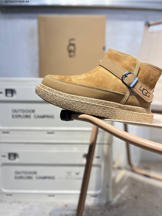 Ugg 雪地靴 防水麂绒皮革鞋面 美国轻奢品牌Ugg W Neuel尼瓦尔系列秋冬新款防污系列休闲保暖20251122 Qz7422317#39-44