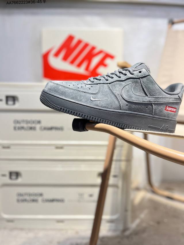 Supreme X Nk Air Force 1'07 Low 空军一号低帮休闲板鞋 #定制皮料 原楦原纸板 纯正空军版型 高清洁度 内置全掌气垫Df0188