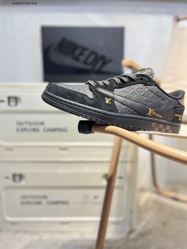 Lv X 乔丹Air Jordan 1 Low Aj1低帮系列篮球鞋 官方同步配色 原装级产物 #拒绝公底 立体鞋型 细节完美 高清洁度Dz5899 As766