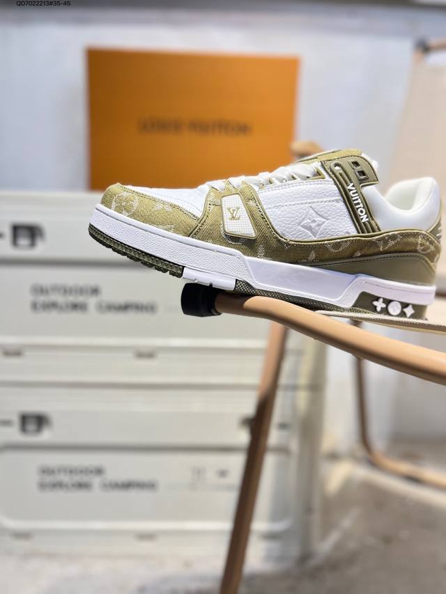 路易威登 Louis Vuitton Lv路易威登板鞋 新款 Lv Trainer最新配色运动鞋 L家 篮球鞋风格运动鞋 该鞋由艺术总监 Virgil Ablo