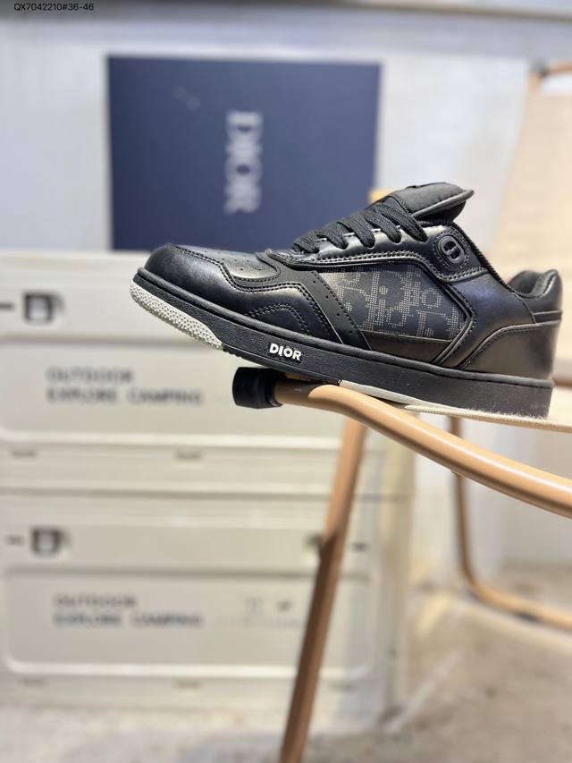Dior迪奥 B27 牛皮织物 字母Logo 耐磨透气时尚生活休闲板鞋1095521 Qx7042 #36-46