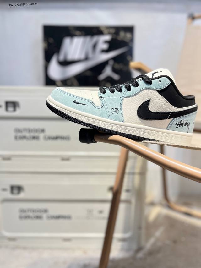 公司级头层皮乔丹Air Jordan 1 Low Aj1低帮系列篮球鞋 官方同步配色 原装级产物 #拒绝公底 立体鞋型 细节完美 高清洁度Qj1988 Aw77