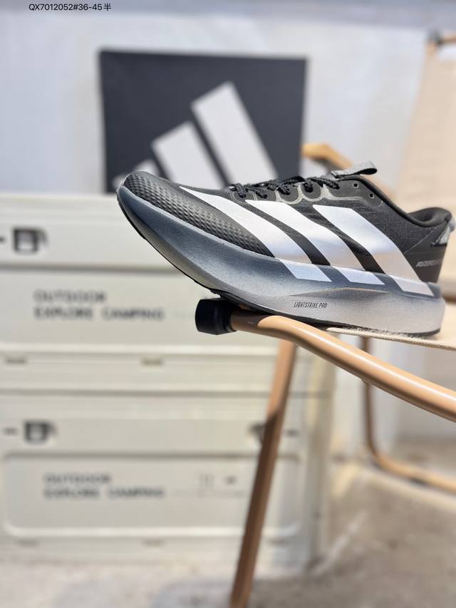 Adidas Adizero Evo Sl Atr马拉松飞线贾卡轻质透气休闲运动跑步鞋 采用双层透气网纱 Flywire动态飞线绑缚鞋面材质 内置Zoom小气垫