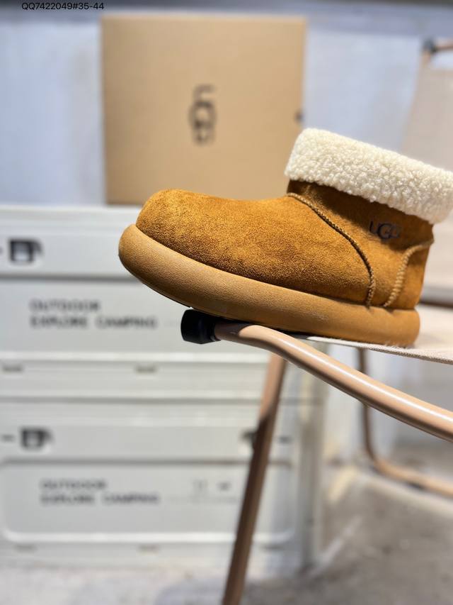 Ugg 雪地靴 防水麂绒皮革鞋面 美国轻奢品牌Ugg W Neuel尼瓦尔系列秋冬新款防污系列休闲保暖2103 Qq7422049#35-44