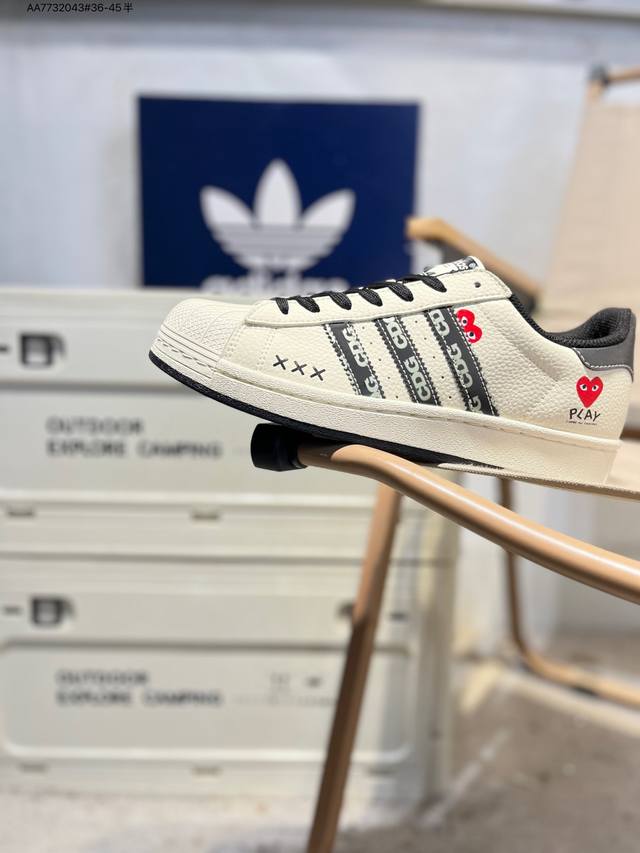 川久保玲 X Adidas Originals Superstar 经典配色 经典贝壳头官网同步 实拍首发渠道正品订单 诠释市场最高工艺水平区别市面普通真标版本