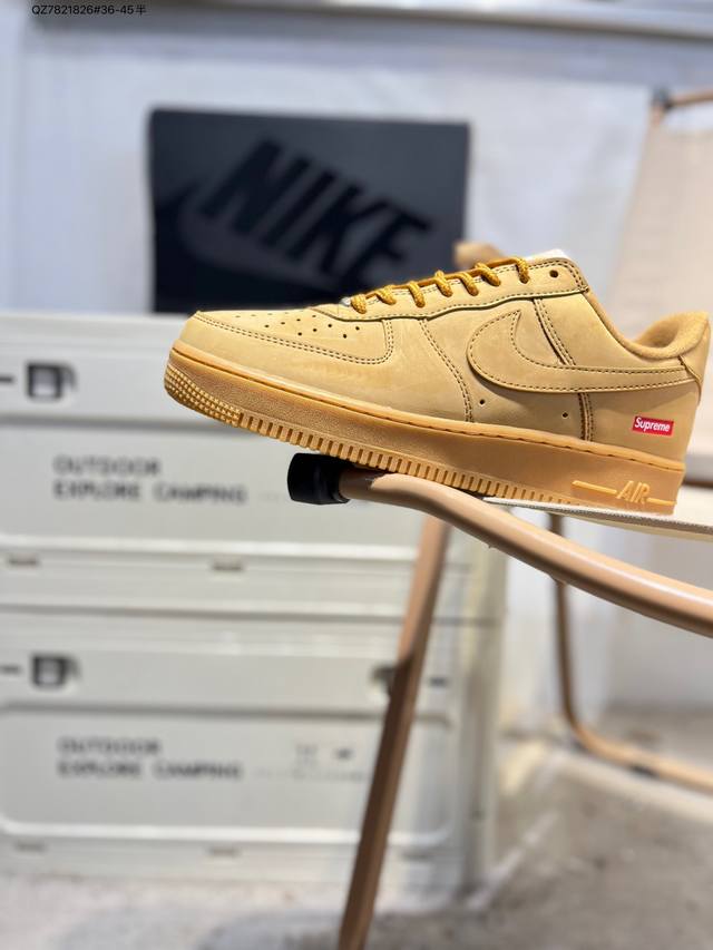 Supreme X Nk Air Force 1'07 Low 空军一号低帮休闲板鞋 #定制皮料 原楦原纸板 纯正空军版型 高清洁度 内置全掌气垫Dn1555