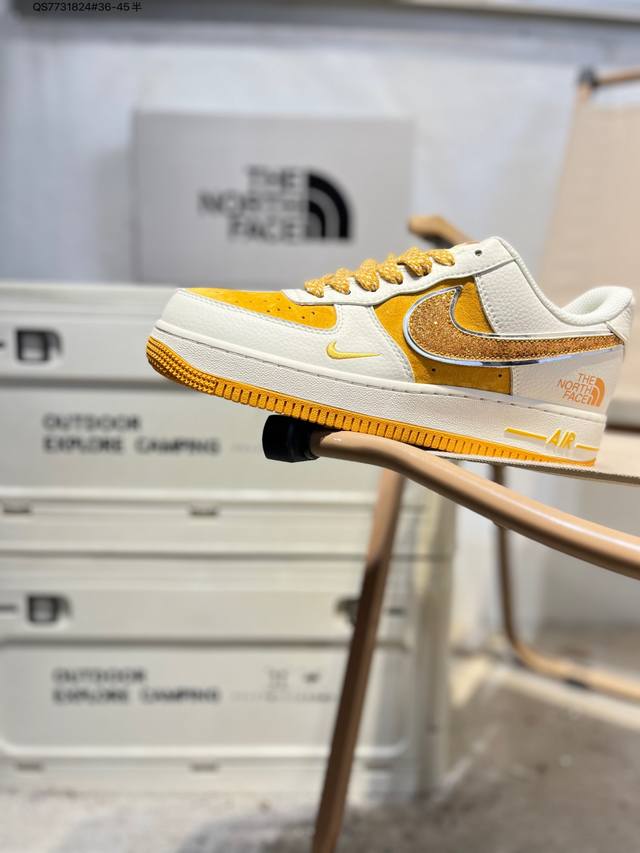 北面 X Nk Air Force 1'07 Low 空军一号低帮休闲板鞋 #定制皮料 原楦原纸板 纯正空军版型 高清洁度 内置全掌气垫Qy6818 Qs773