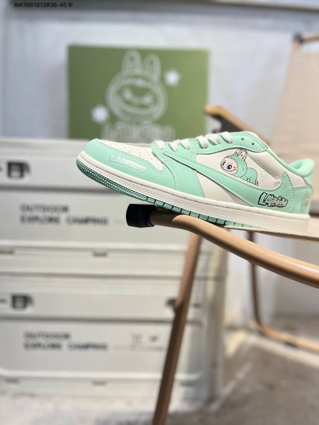 拉布布 X 乔丹Air Jordan 1 Low Aj1低帮系列篮球鞋 官方同步配色 原装级产物 #拒绝公底 立体鞋型 细节完美 高清洁度Dd7866 Aw76