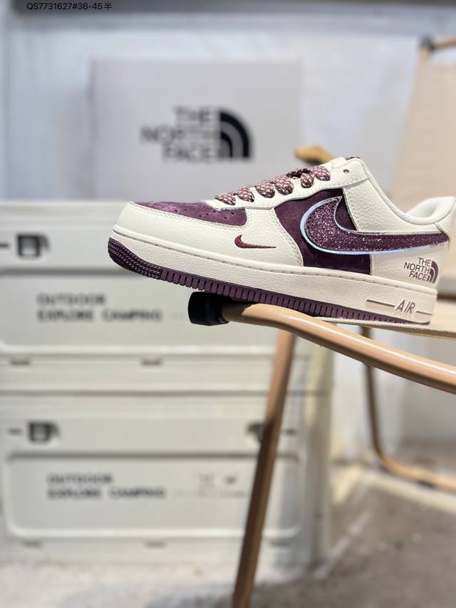 北面 X Nk Air Force 1'07 Low 空军一号低帮休闲板鞋 #定制皮料 原楦原纸板 纯正空军版型 高清洁度 内置全掌气垫Qy6818 Qs773