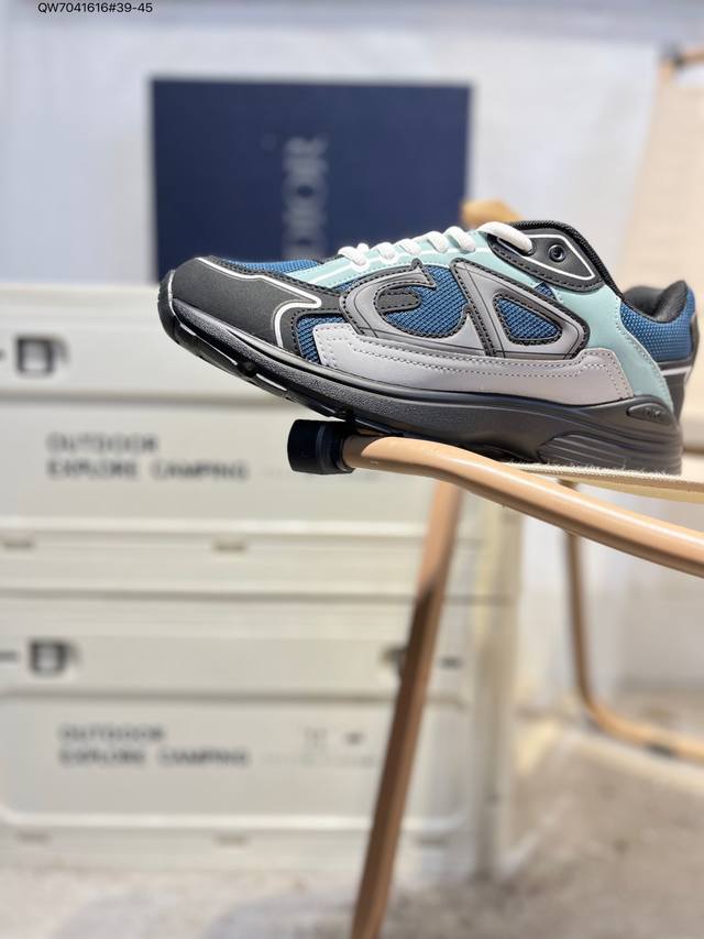 Dior迪奥B30网眼织物厚底系带休闲低帮运动鞋男女同款老爹鞋1116151 Qw7041616#39-45