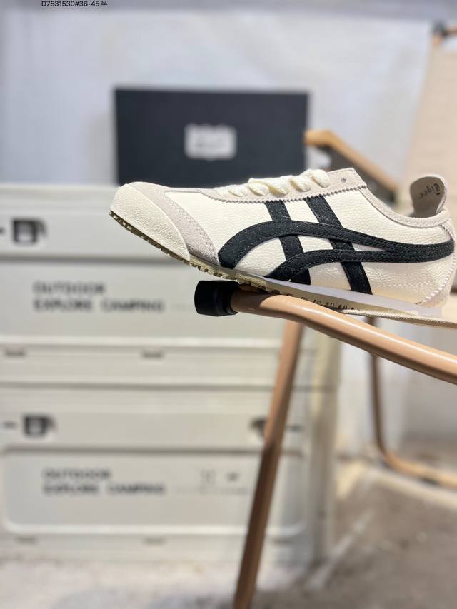 Onitsuka Tiger Mexico 66 鬼冢虎 墨西哥升级版系列低帮复古经典虎爪百搭休闲皮革慢跑鞋1183C102 D7531530#36-45半