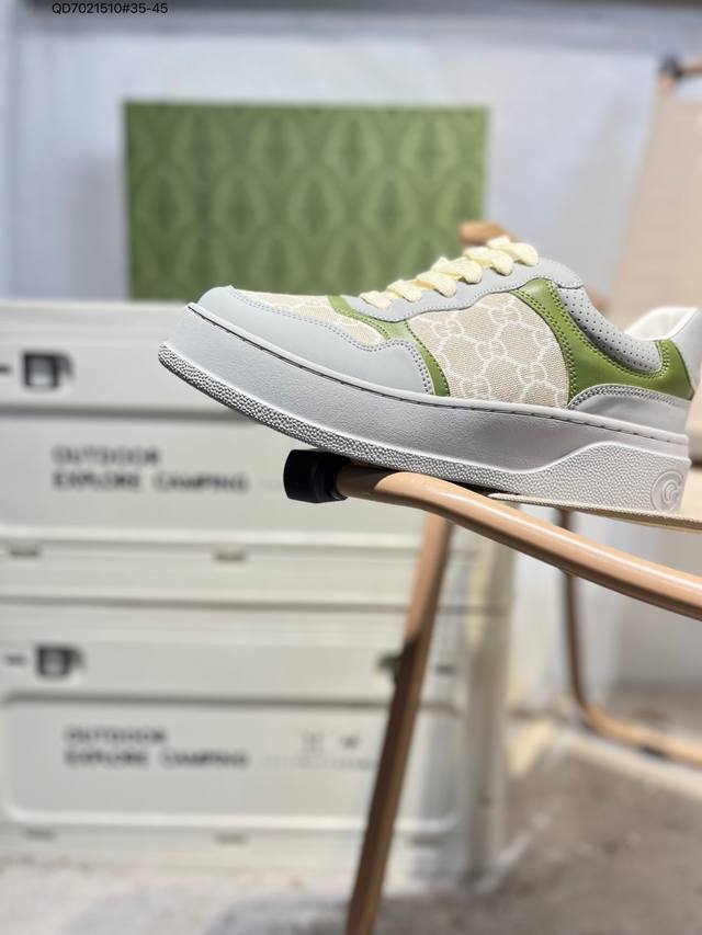 Gucci古驰 Chunky B 饼干鞋低帮 时尚板鞋 独家原装套装配件 官方同源 渠道原装订单 全套专柜包装物及配件546163 Qd7021510#35-4