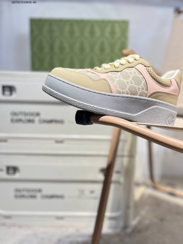 Gucci古驰 Chunky B 饼干鞋低帮 时尚板鞋 独家原装套装配件 官方同源 渠道原装订单 全套专柜包装物及配件546163 Qd7021510#35-4