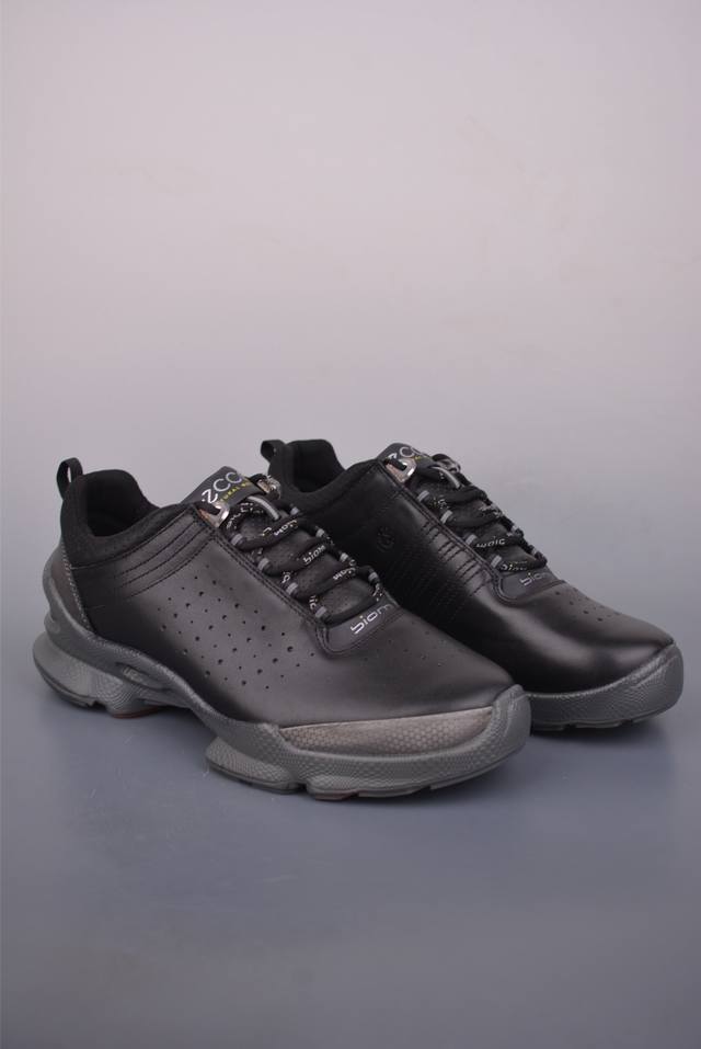 爱步 Ecco 莞产纯原 渠道原单 真全头层牛皮 代购指定版本 pk市面上任何版本 吊打市面上贴皮版本 Ecco爱步跑步鞋百搭舒适 秋冬新款厚底休闲运动鞋男鞋