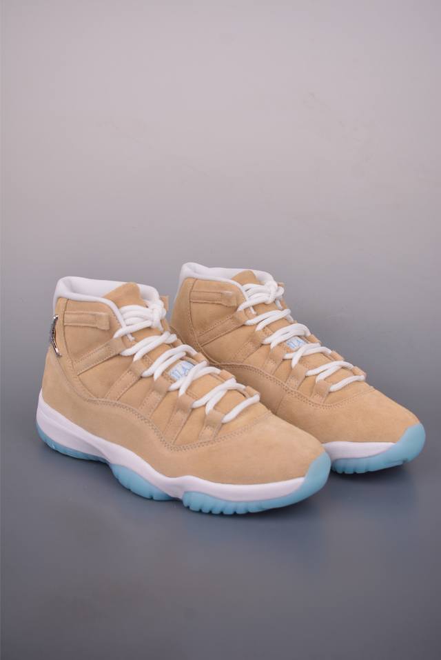 Air Jordan 11 Retro 纯原版本 Aj11 高帮复刻卡其蓝 原楦原纸板 最强11代版型 区分当前市场“伪纯原”！ 原厂皮料 质感细腻 原厂双层漆