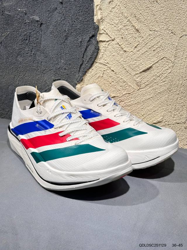 新品上市实拍 Ad 阿迪 Adiero Adios pro 5M 马拉松 网面超轻透气跑步鞋 K18290 尺码 ：36 36.6 37 38 38.5 39