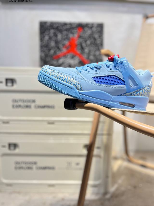 Nike Air Jordan Spizike Low White Obsidian 斯派克李混合系列低帮休闲运动文化篮球鞋“白蓝粉东单”Hf5758 Qa73