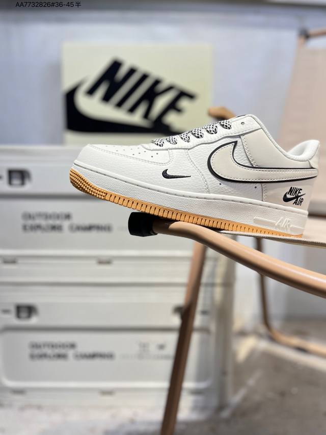 Nk Air Force 1'07 Low 空军一号低帮休闲板鞋 #定制皮料 原楦原纸板 纯正空军版型 高清洁度 内置全掌气垫Cs5288 Aa7732826#